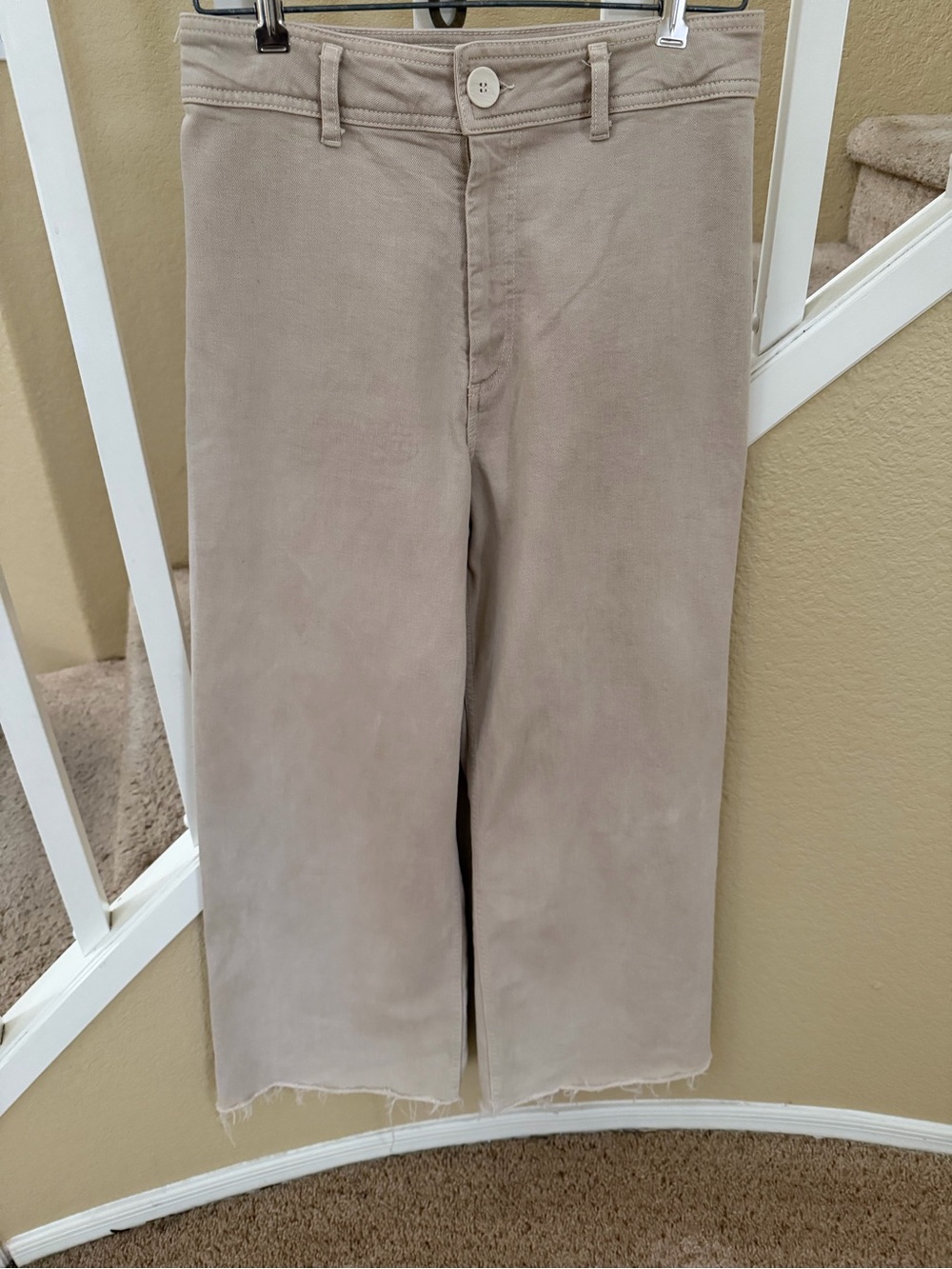 Zara  Casual Wide-Leg Pants in Taupe